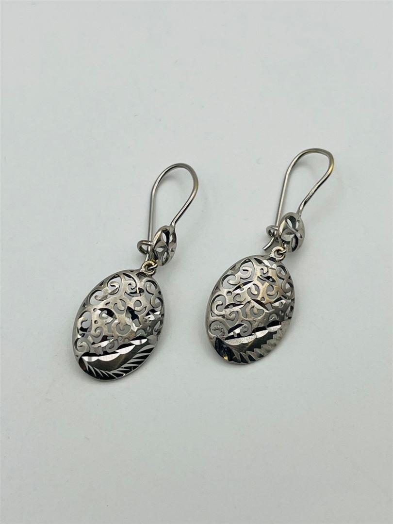 گوشواره طلا 18عیار سفید