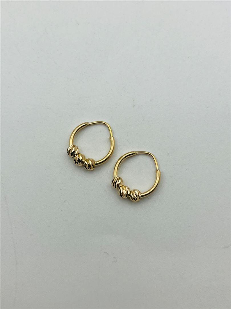 گوشواره طلا 18عیار حلقه ای البرنادو134330