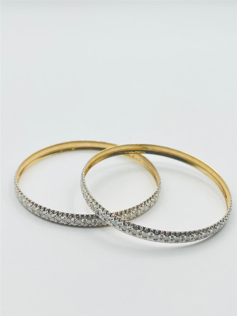 النگو طلا 18عیار تراش سفید