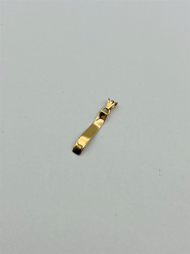 آویز پلاک طلا 18عیار موجی