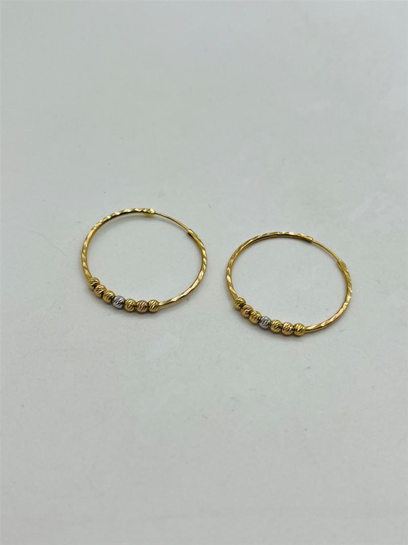 گوشواره طلا 18عیار حلقه ای البرنادو138831