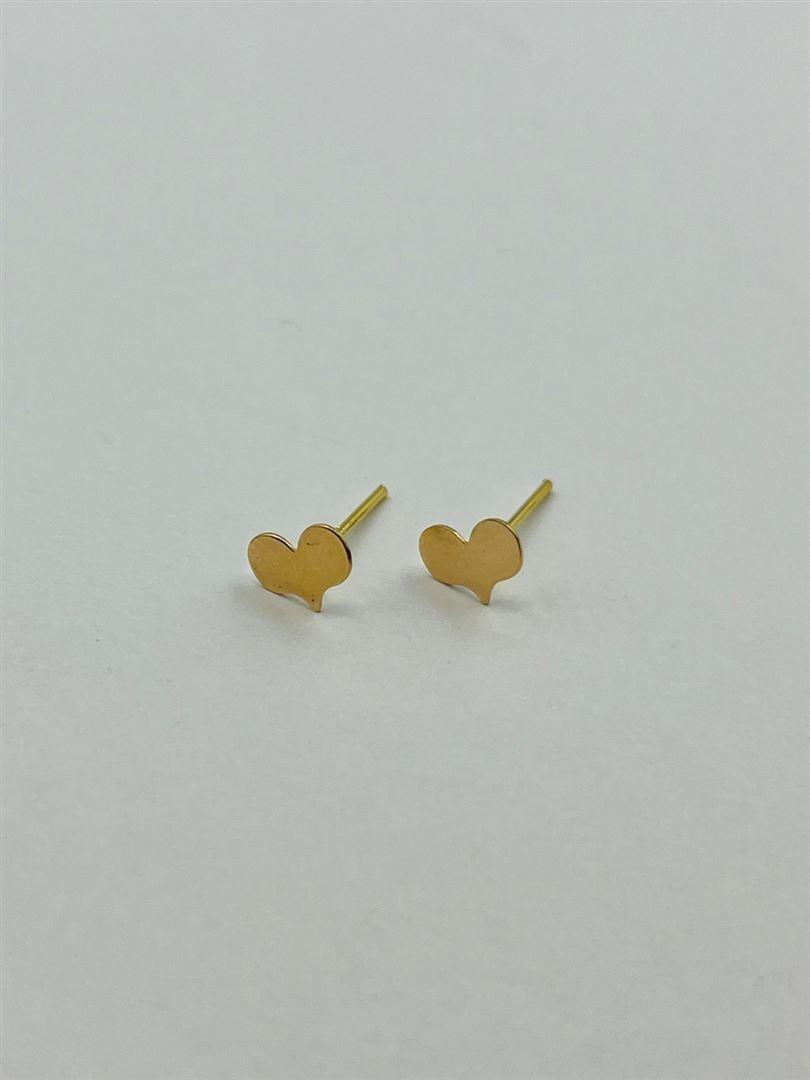 گوشواره طلا 18عیار میخی قلب135847