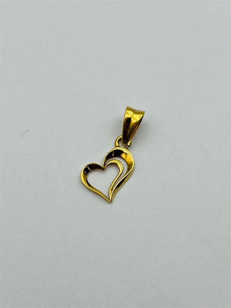 آویز پلاک طلا 18عیار قلب
