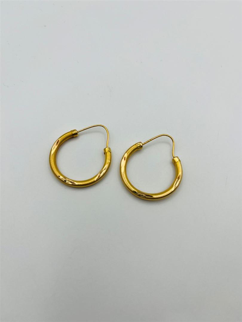 گوشواره طلا 18عیار حلقه ای