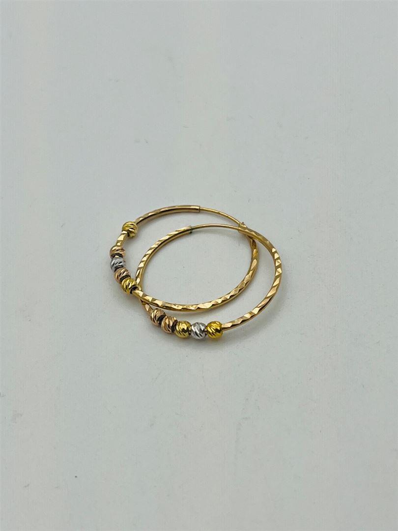 گوشواره طلا 18عیار حلقه ای البرنادو