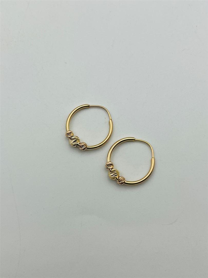 گوشواره طلا 18عیار حلقه ای البرنادو134331