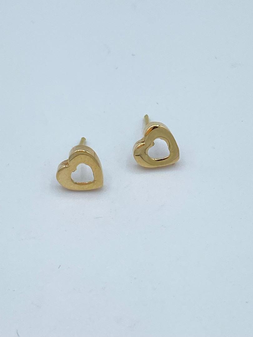 گوشواره میخی قلب طلای 18 عیار127711