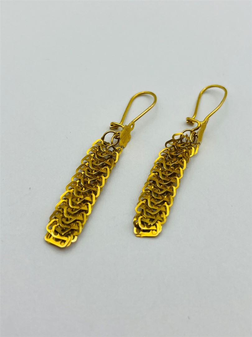 گوشواره طلا 18عیار لیزر کات