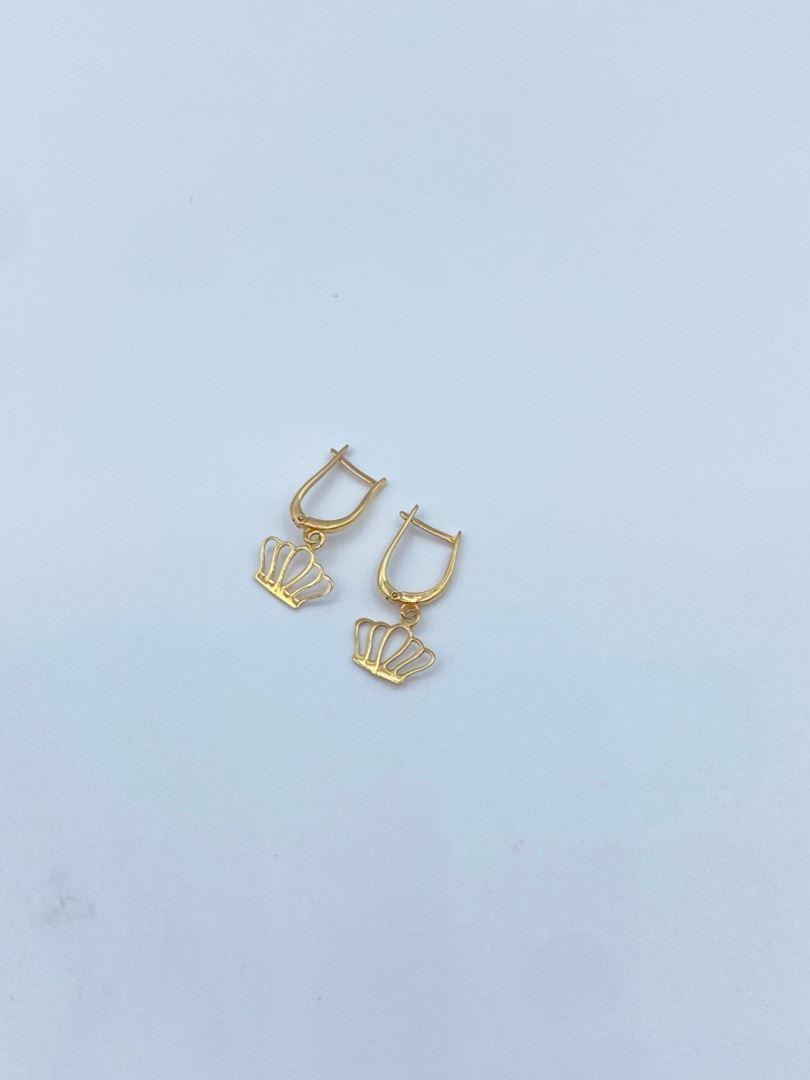 گوشواره طلا 18 عیار تاج [126330]	