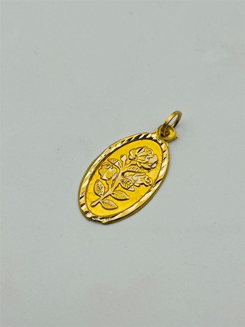 پلاک طلا 18عیار گل