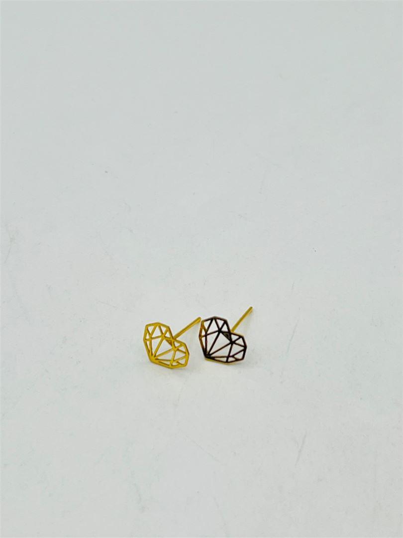 گوشواره طلا 18 عیار قلب133243
