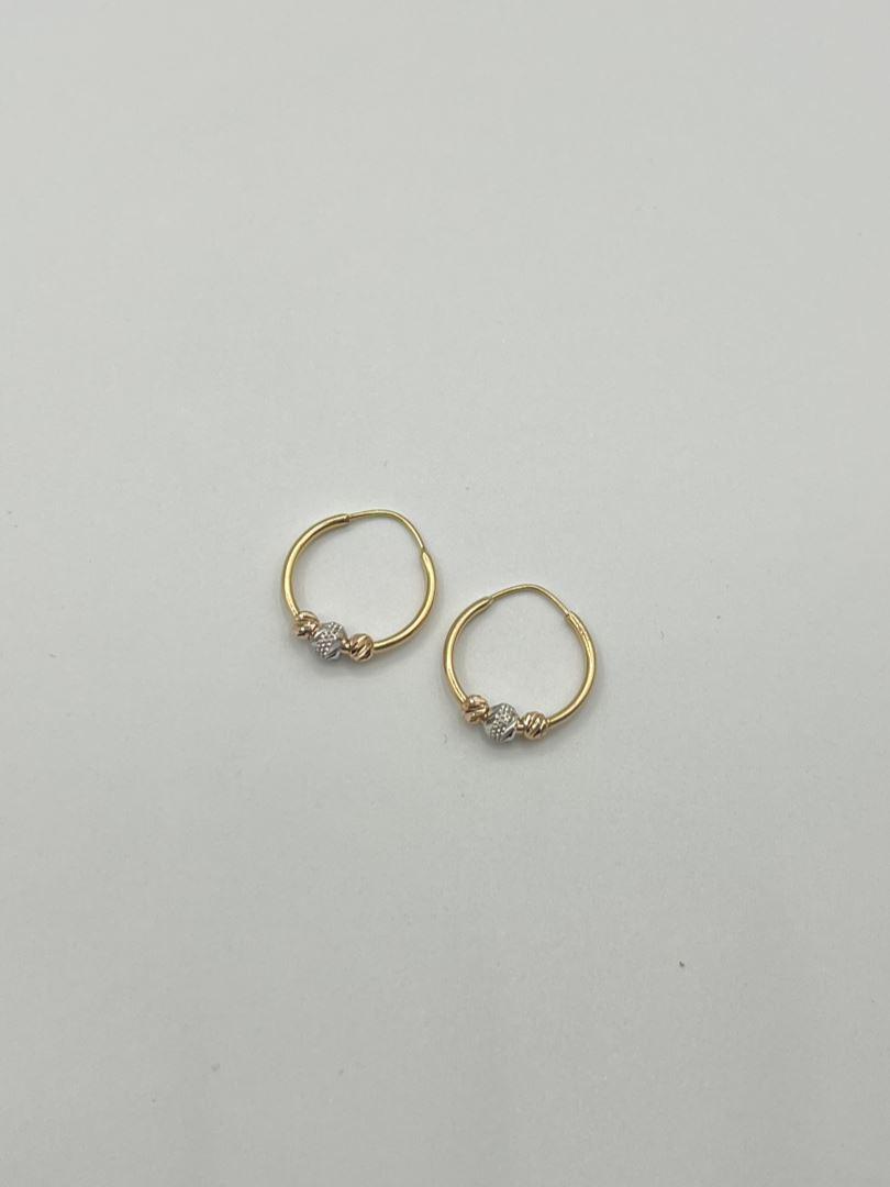 گوشواره حلقه ای طلا 18 عیار البرنادو 127103