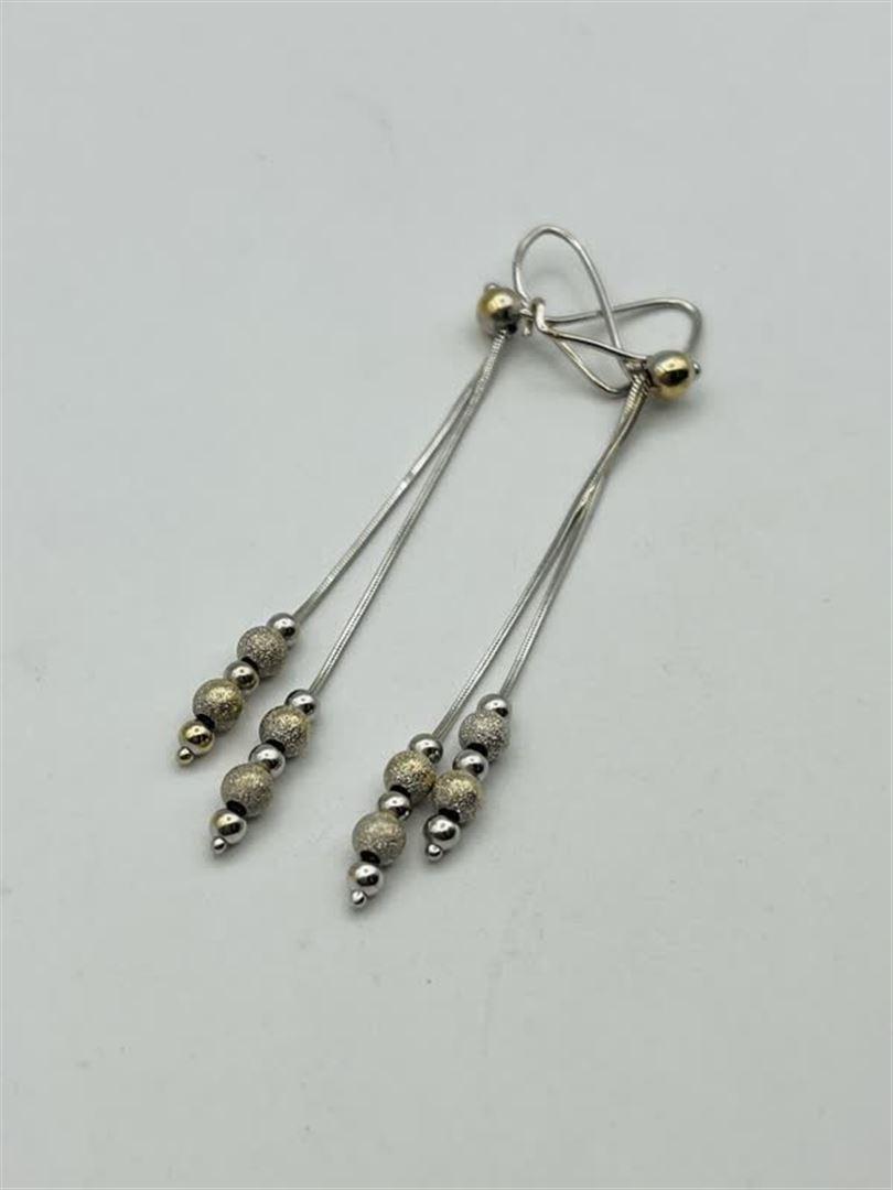 گوشواره طلا 18عیار آویز گوی