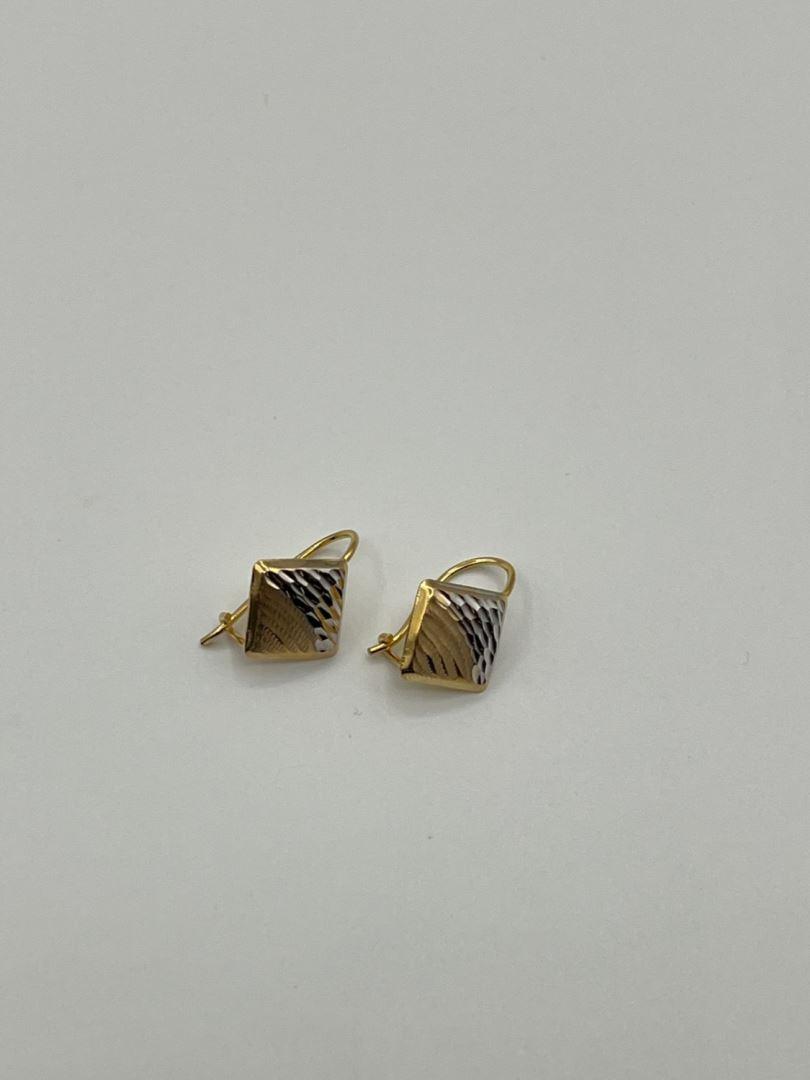 گوشواره طلا 18 عیار تراش 126909