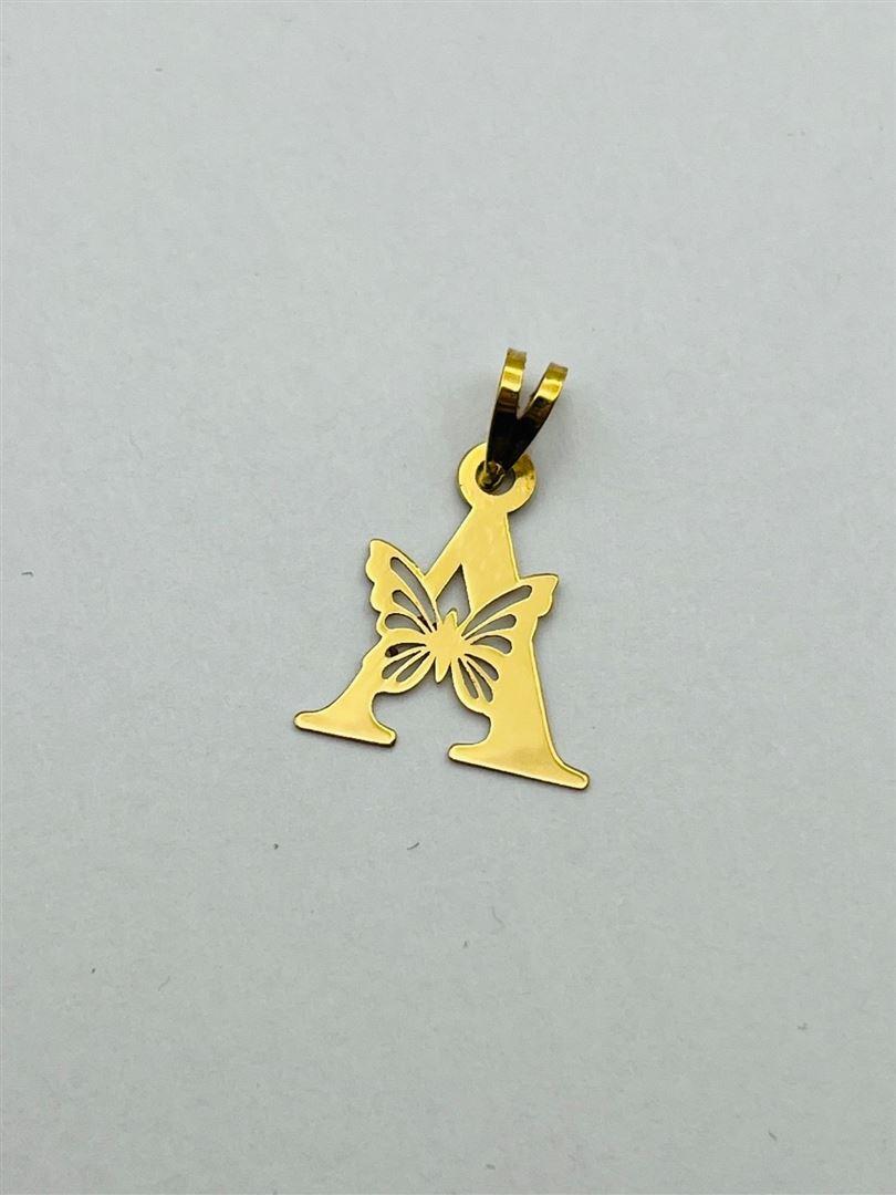 آویز طلا 18 عیار حرفA