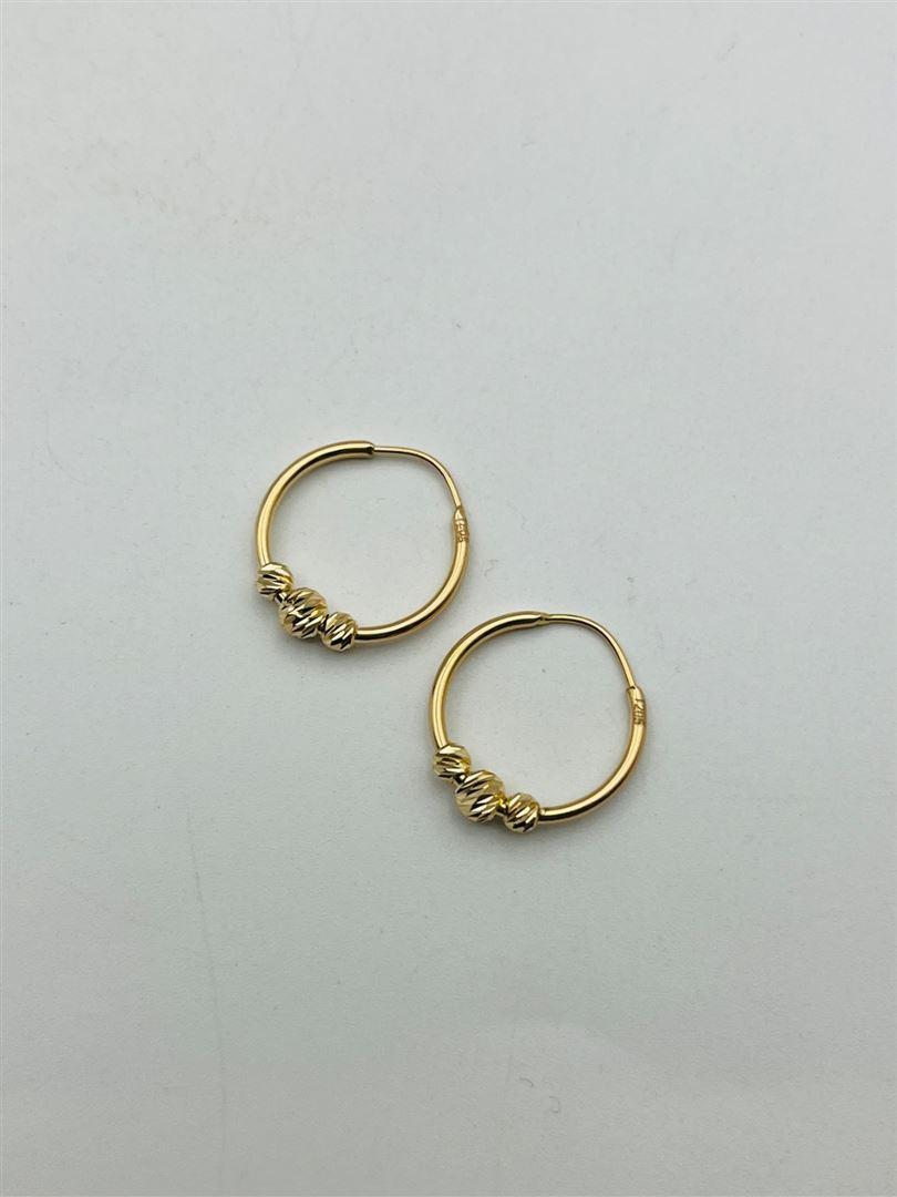 گوشواره طلا 18عیار حلقه ای البرنادو134328