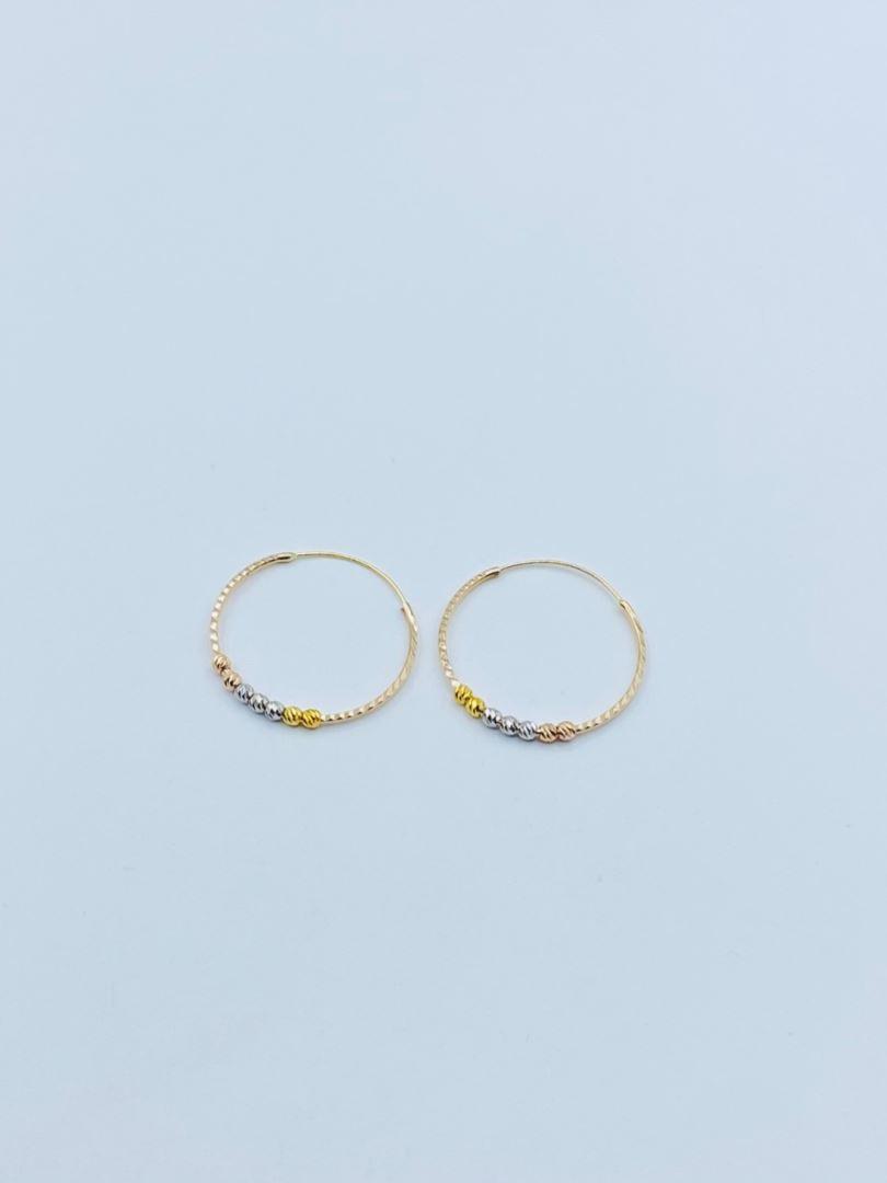 گوشواره طلا 18 عیار حلقه ای البرنادو