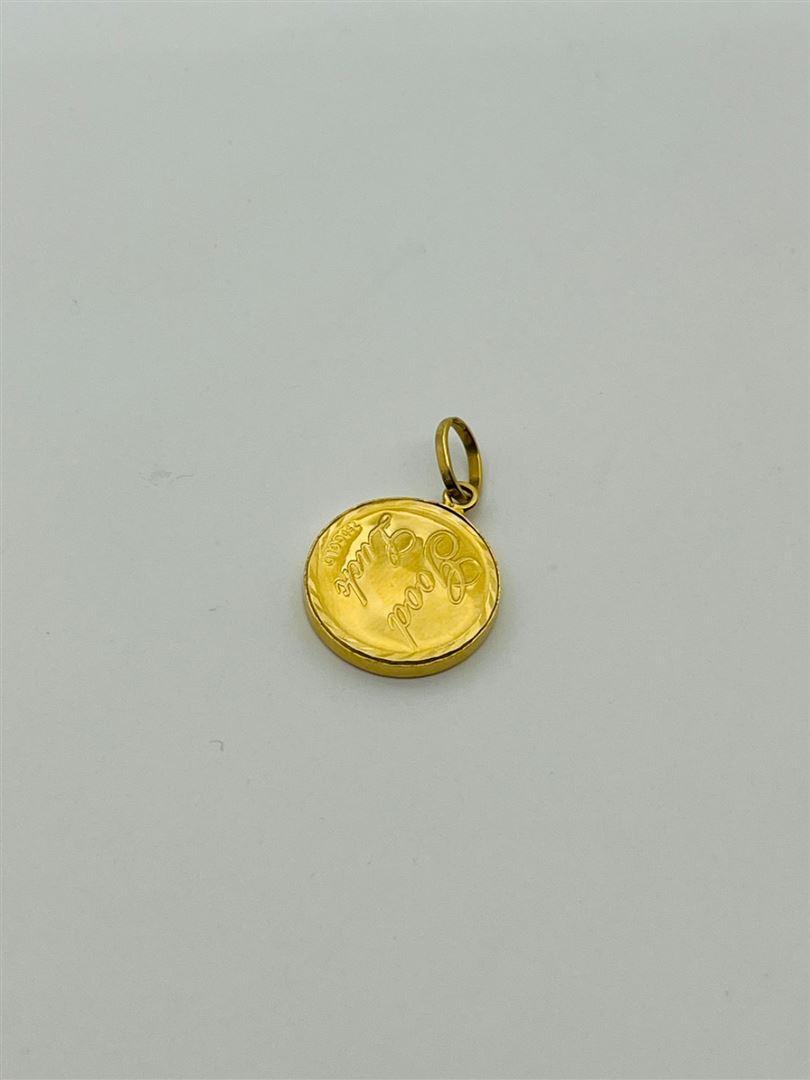 آویز پلاک طلا 18عیار سکه ای142509