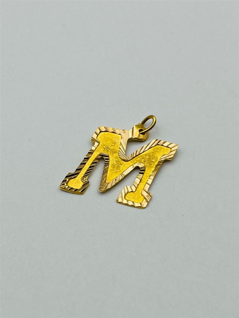 اویز پلاک طلا 18عیار M