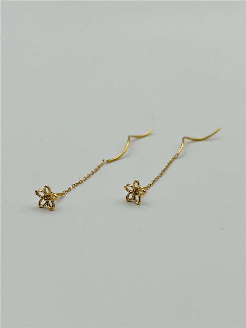 گوشواره طلا 18عیار کرلی143044