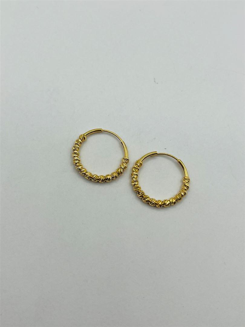 گوشواره طلا 18عیار حلقه ای البرنادو