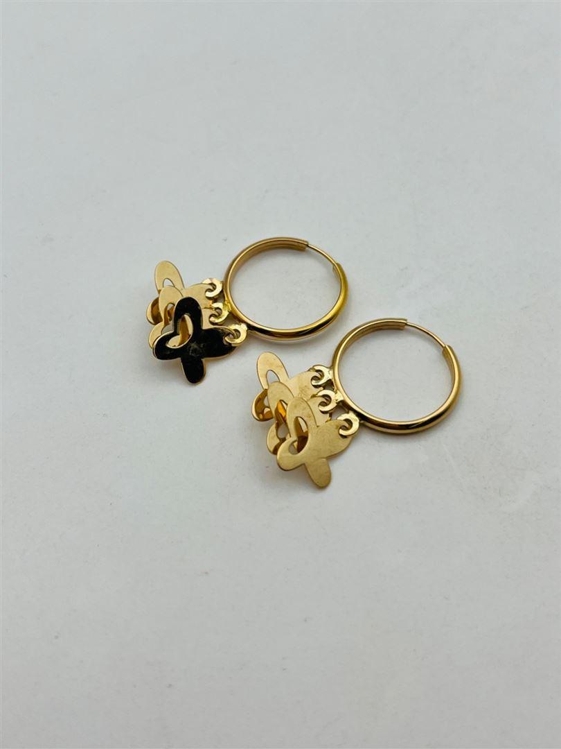 گوشواره طلا 18عیار آویز پروانه 138351