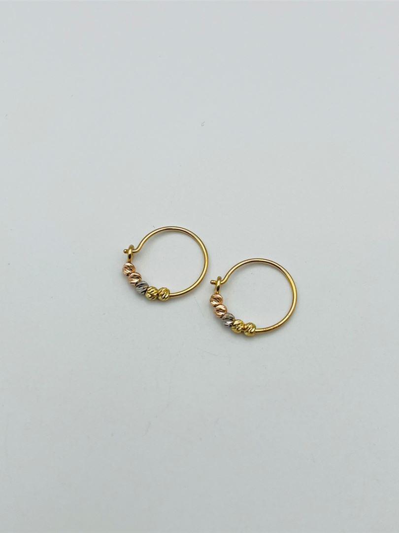 گوشواره طلا 18 عیار حلقه ای متوسط البرنادو[129258]