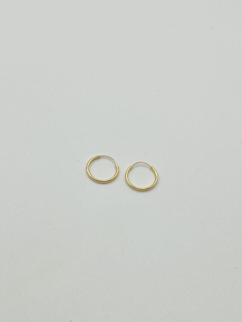 گوشواره طلا 18 عیار حلقه ای ریز136466