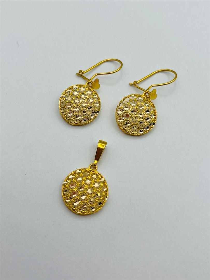 نیم ست طلا 18عیار تراش [140860-140861]