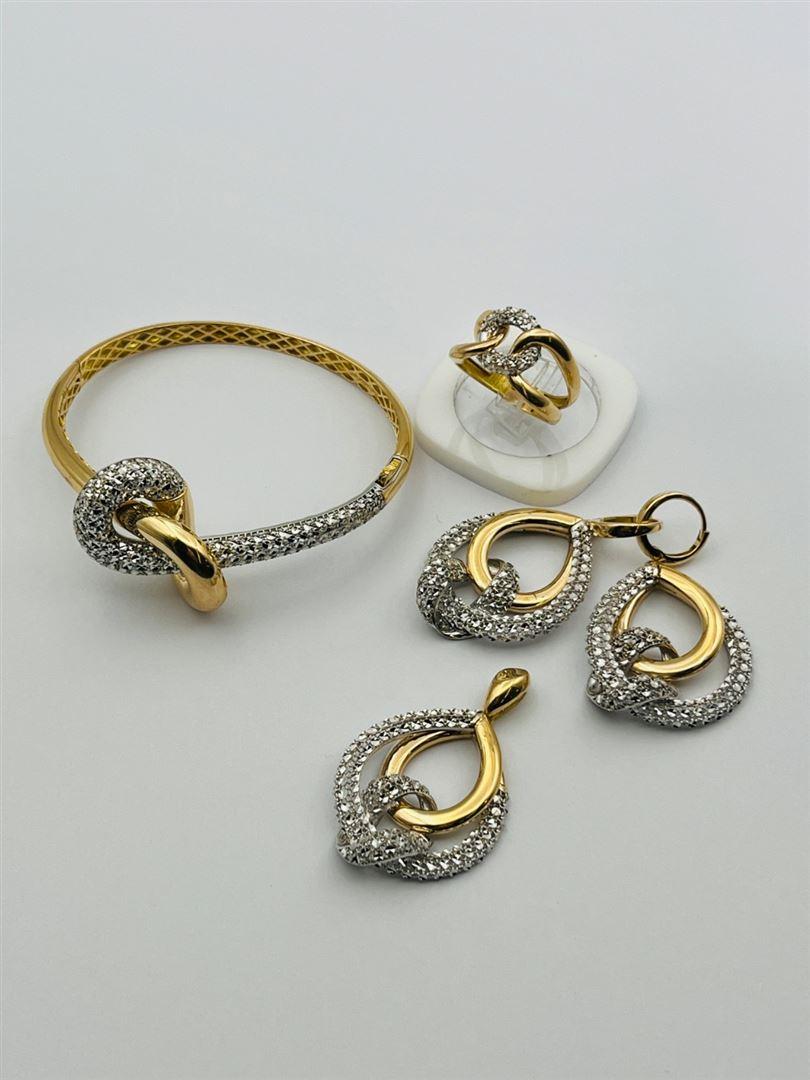 سرویس طلا 18عیار تراش گره141139-1411401-141142