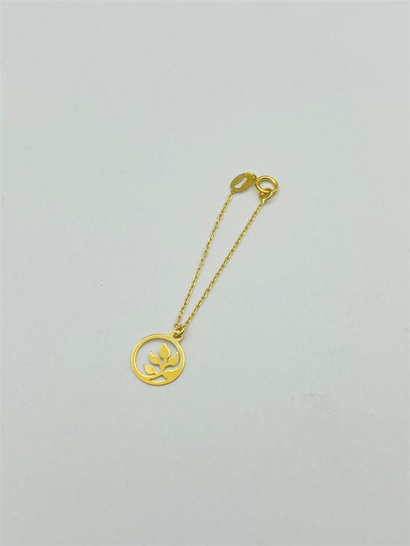 آویز ساعت طلا 18 عیار برگ 135394