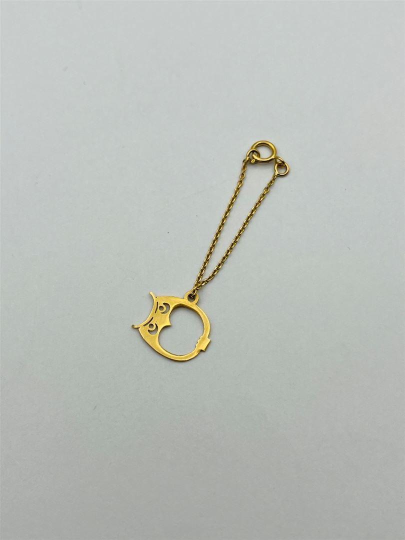 آویز ساعت طلا 18عیار جغد