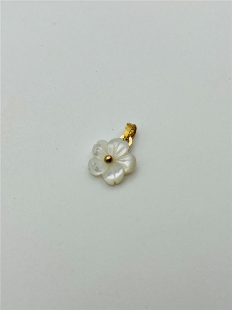 آویز پلاک طلا 18عیار گل143063