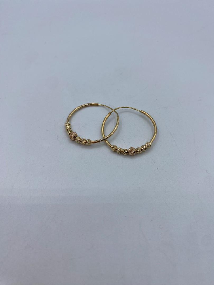 گوشواره حلقه ایی گوی البرنادو طلای 18 عیار125338