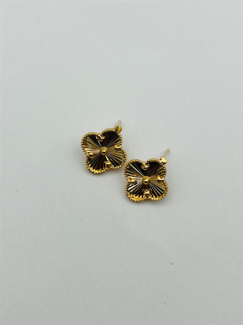 گوشواره طلا 18عیار ونکلیف تراش میخی137407