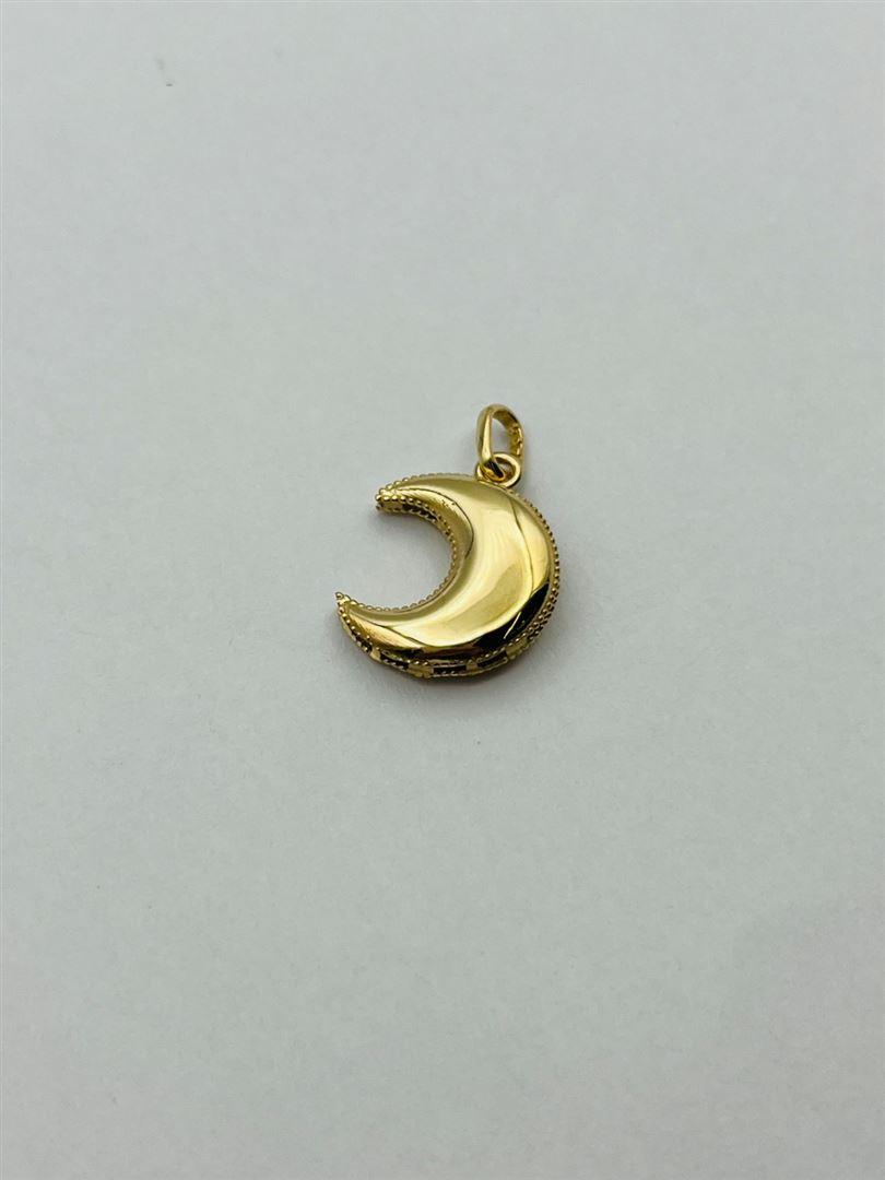 آویز پلاک طلا 18عیار ماه