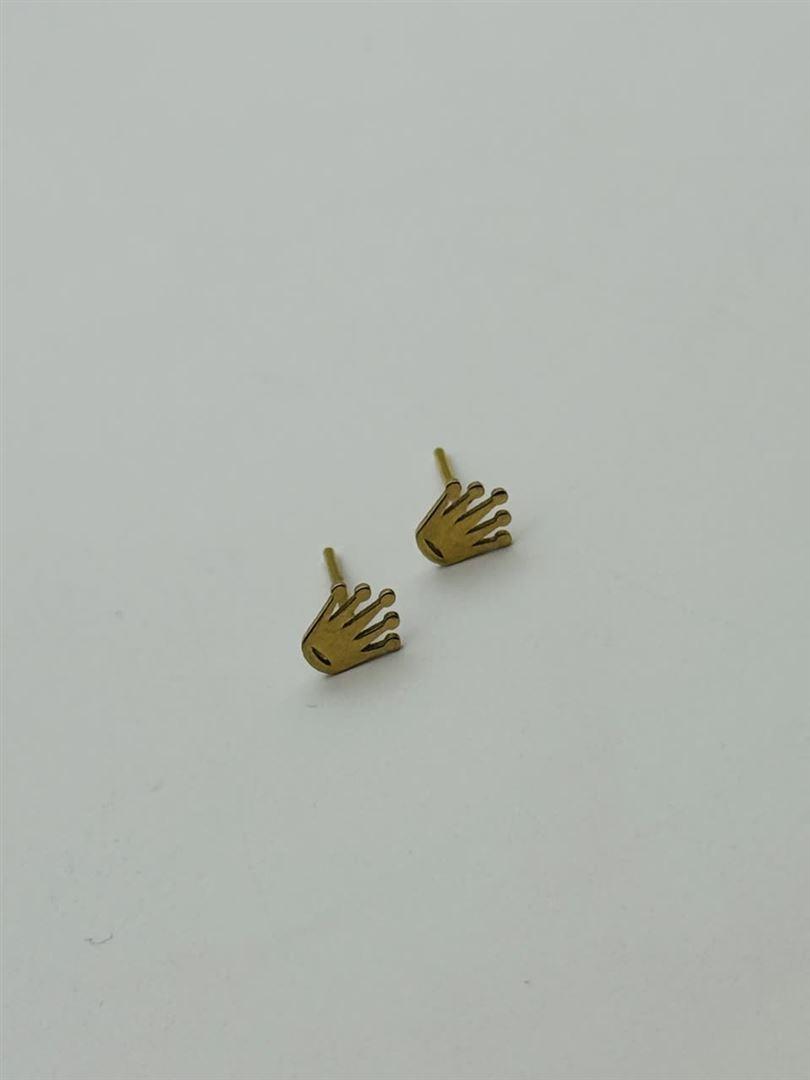 گوشواره طلا 18عیار میخی تاج