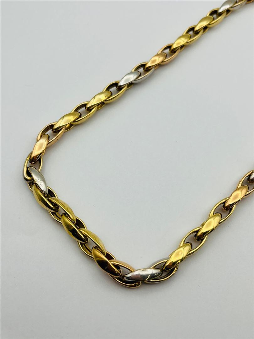 گردنبند طلا 18عیار سه رنگ 140473