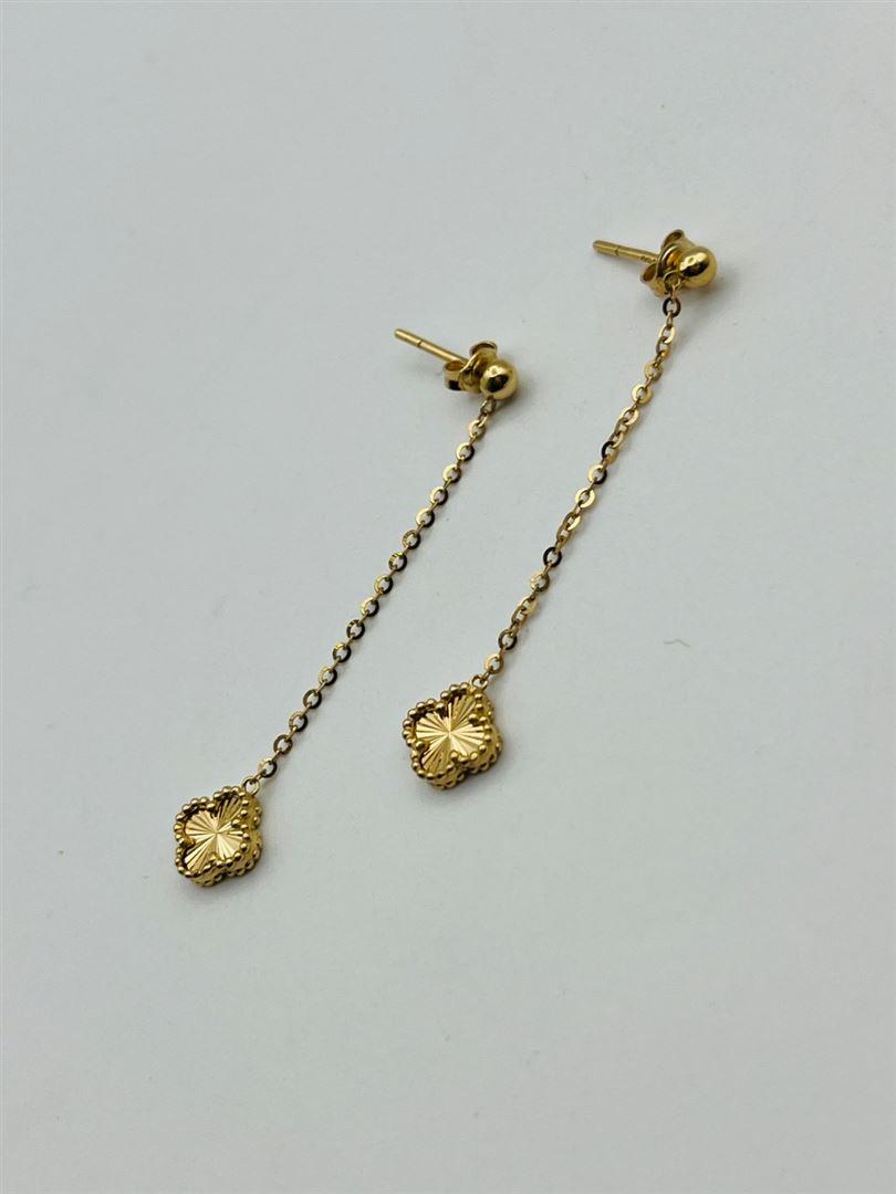 گوشواره طلا 18عیار آویزدار ونکلیف143342