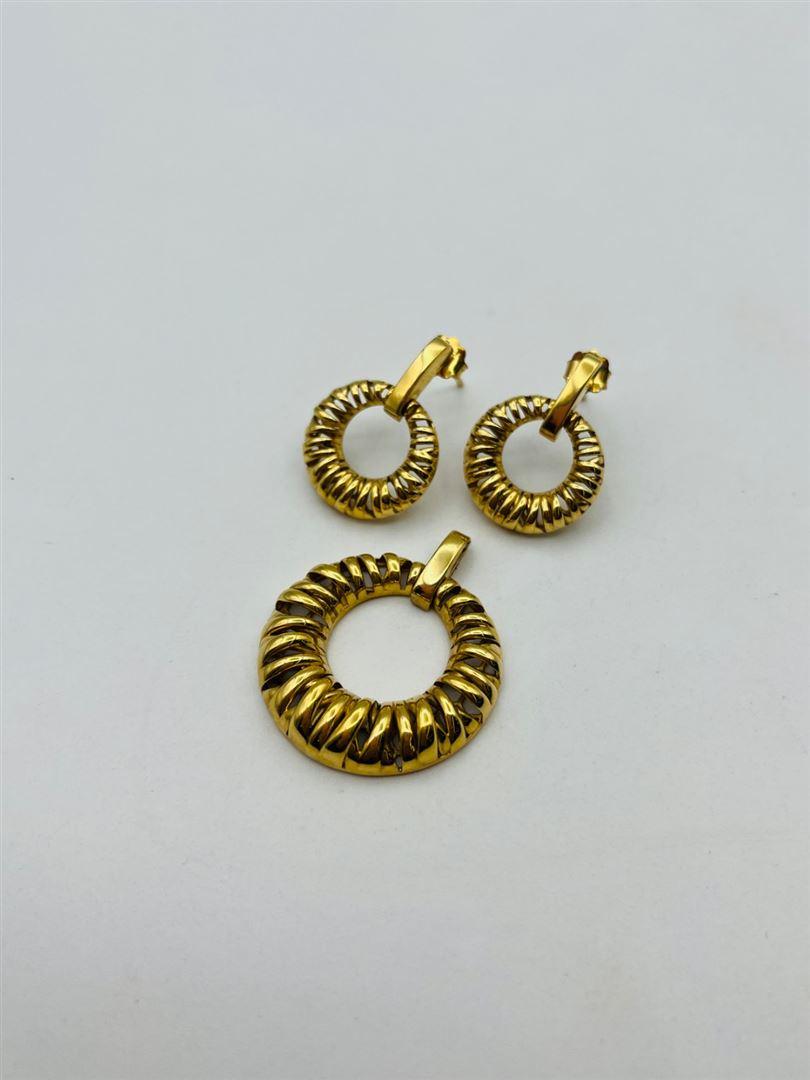 ست طلا 18عیار گرد پبچ 138567-138568