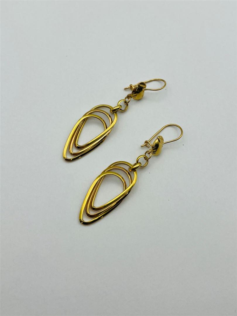 گوشواره طلا 18عیار هندسی140346