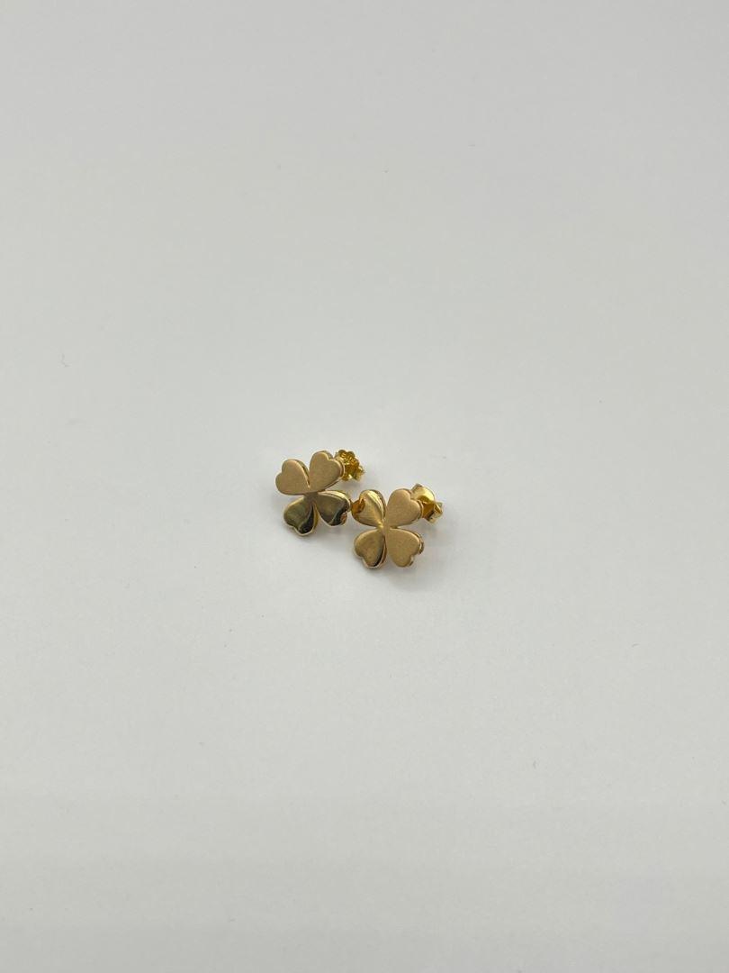 گوشواره طلا 18 عیار گل [126540]