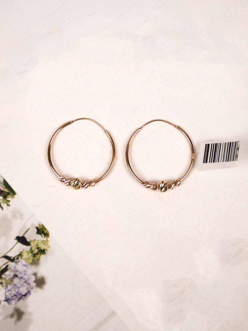 گوشواره طلای 18عیار حلقه ای دوریکا طلاییو ورزگلد سایز بزرگ124009