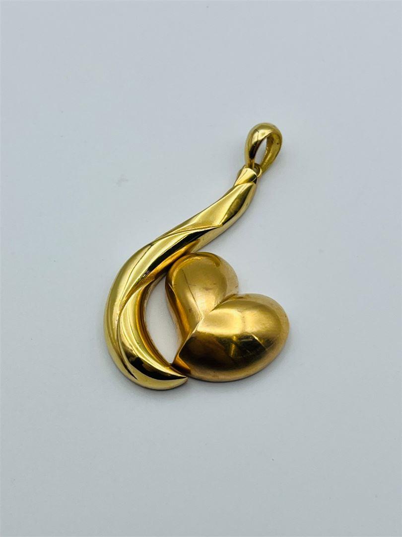 آویز پلاک طلا 18عیار قلب