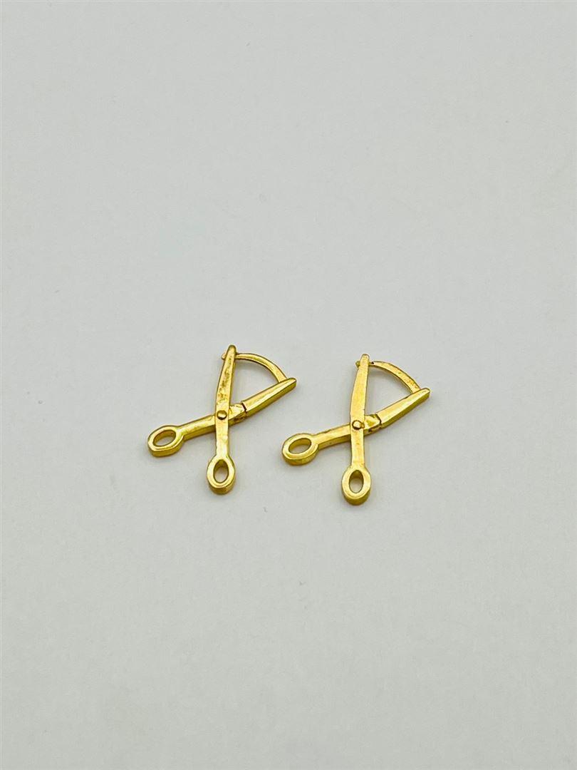 گوشواره طلا 18 عیار قیچی 135027