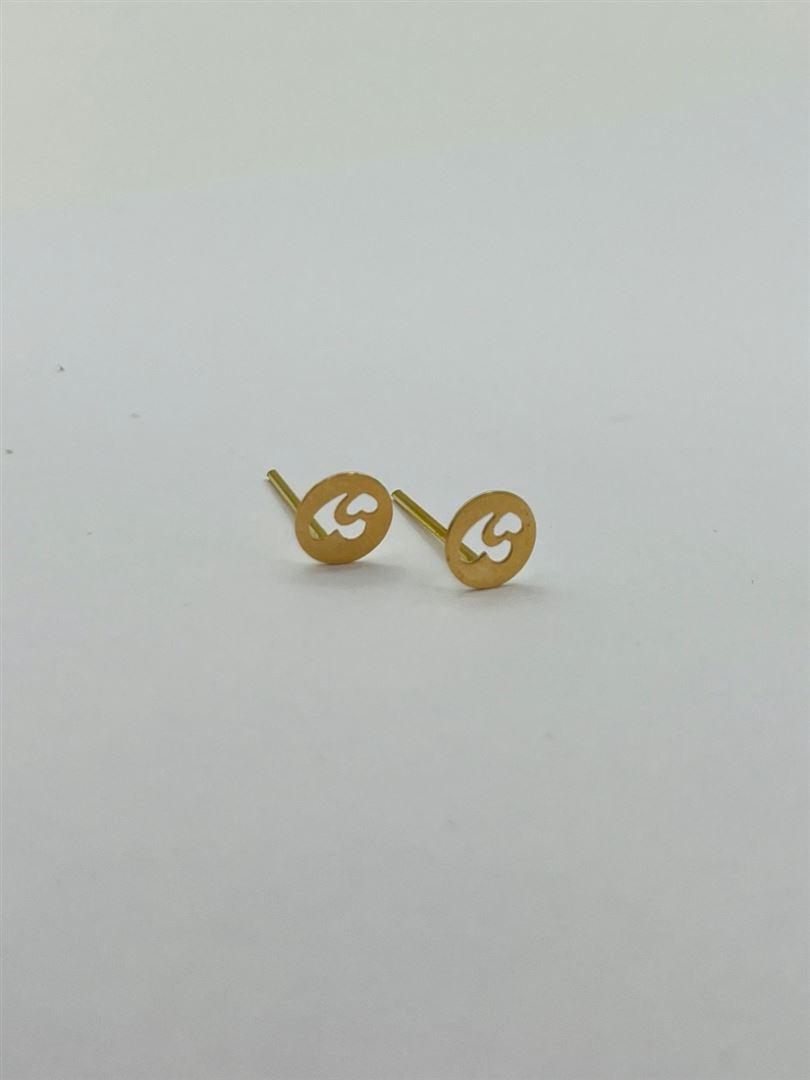 گوشواره میخی طلا 18عیار قلب132827