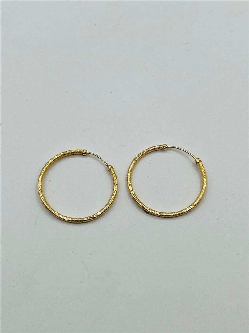 گوشواره طلا 18عیار حلقه ای 135964