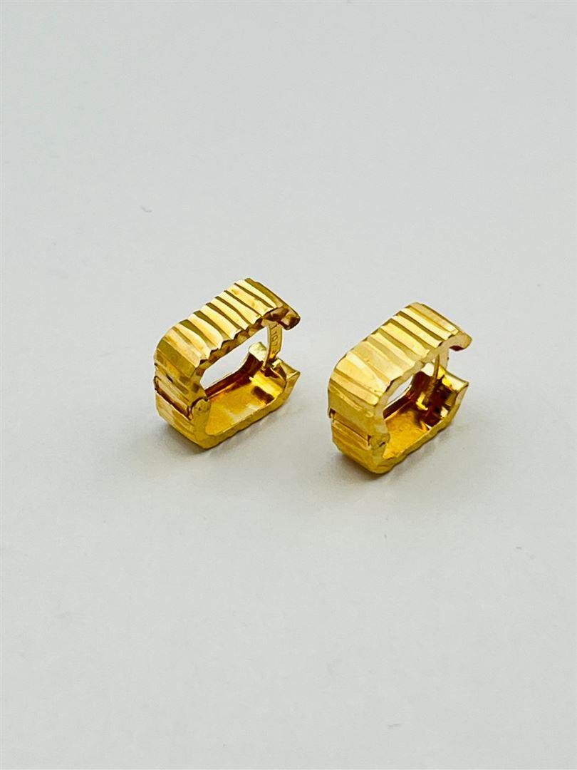گوشواره طلا 18 عیار تراش