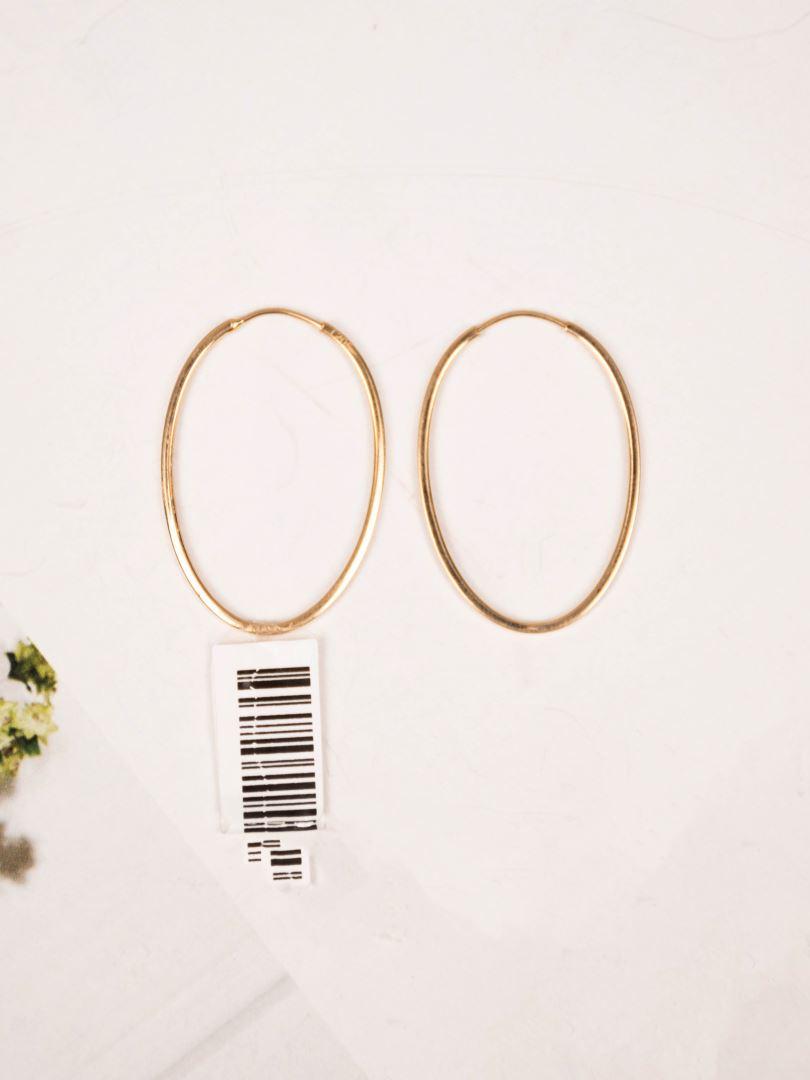 گوشواره طلای 18عیار بیضی124027