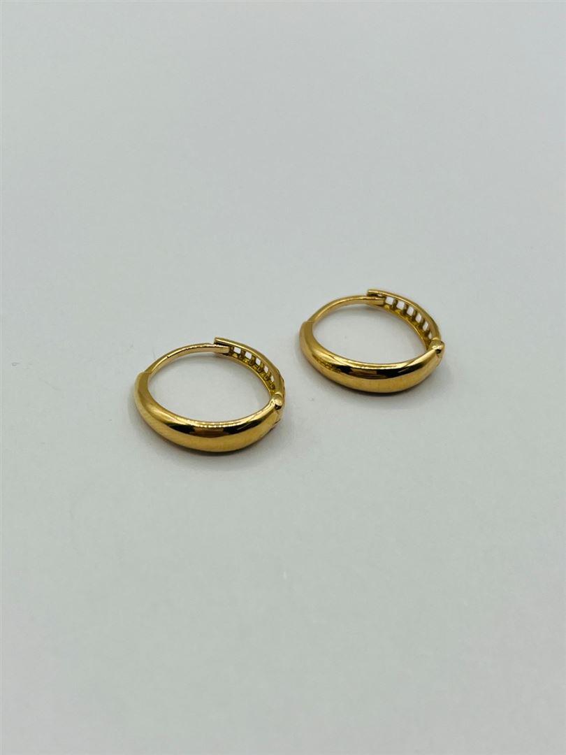 گوشواره طلا 18عیار اینه ای 133679